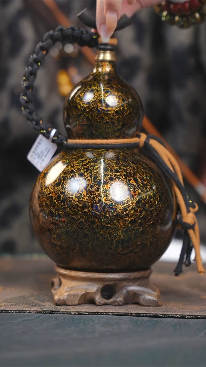 【闪购商品】RX113漆艺酒葫芦不包手串及旋转底座