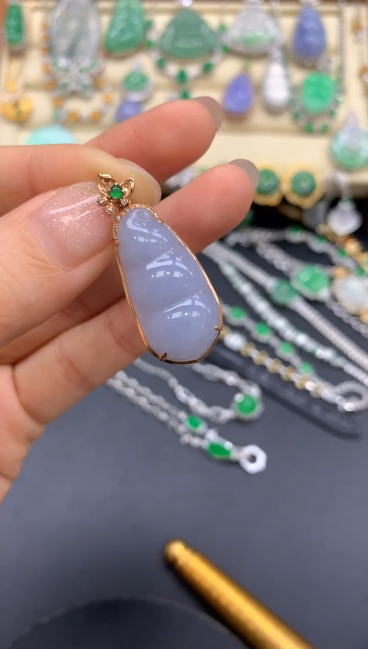 【闪购商品】翡翠颈饰18K金镶嵌283-中国好珍宝