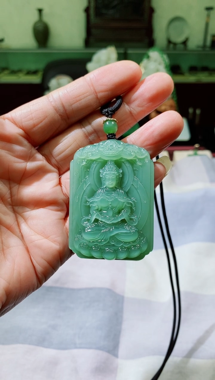 【闪购商品】和田玉（碧玉）挂件未镶嵌和田玉碧玉观音挂件