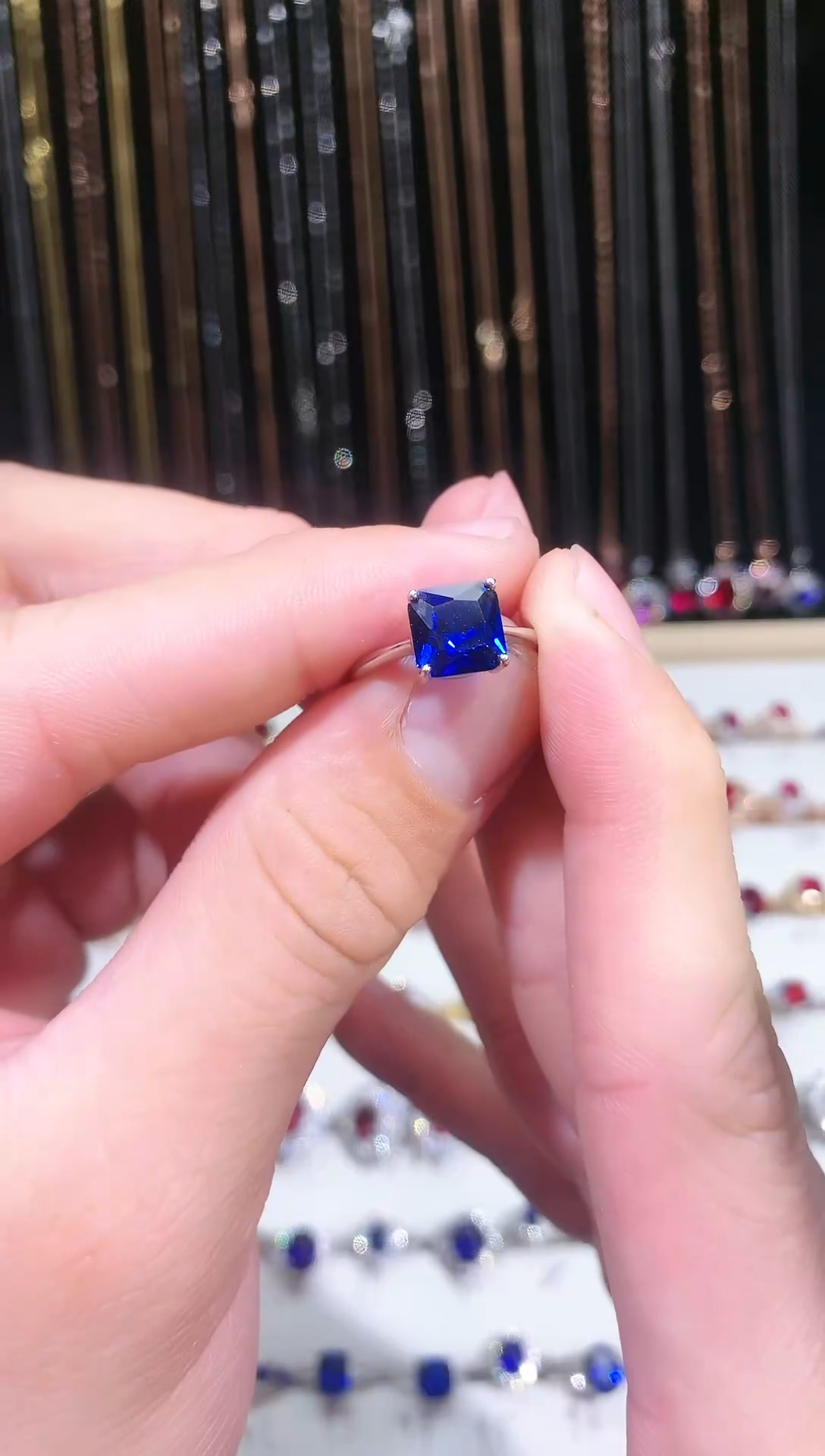 【闪购商品】蓝宝石戒指14K金镶嵌11111