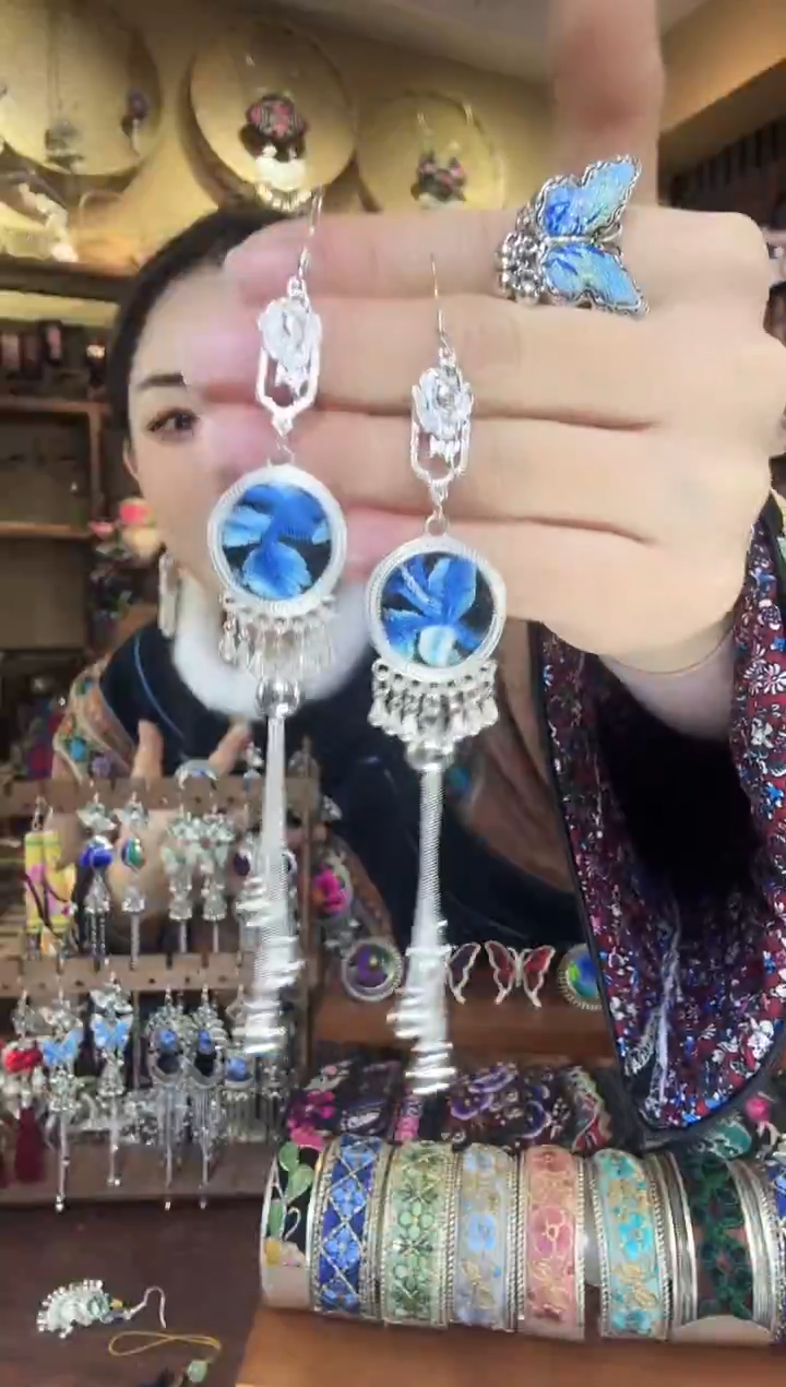 刺绣非遗刺绣民族风耳环