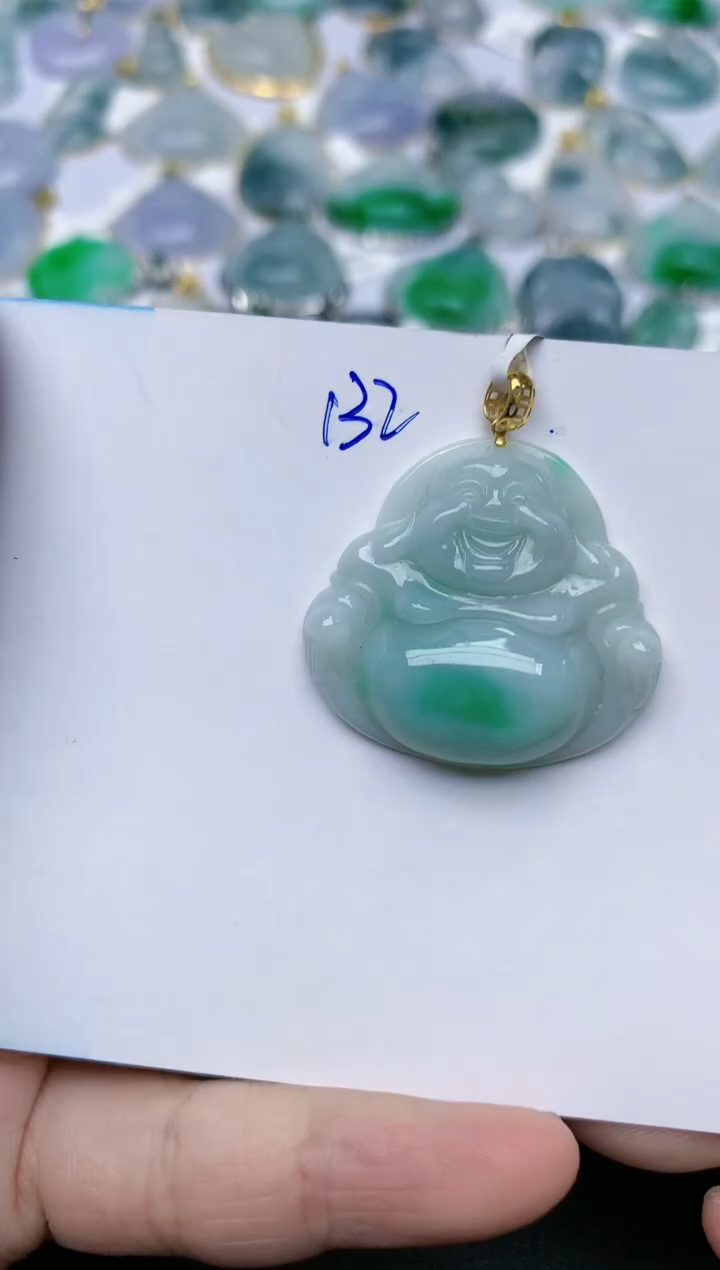 【闪购商品】翡翠颈饰18K金镶嵌天然翡翠A货