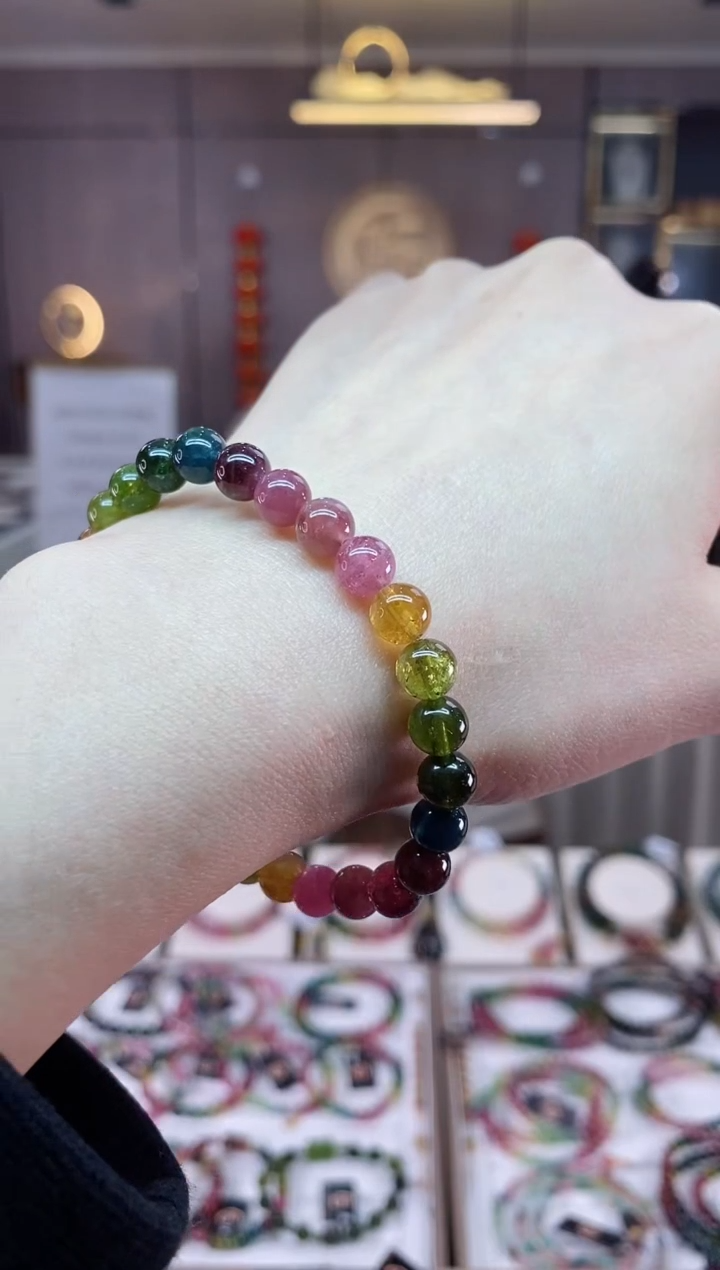 【闪购商品】碧玺单圈手串6mm+未镶嵌一物一证dan