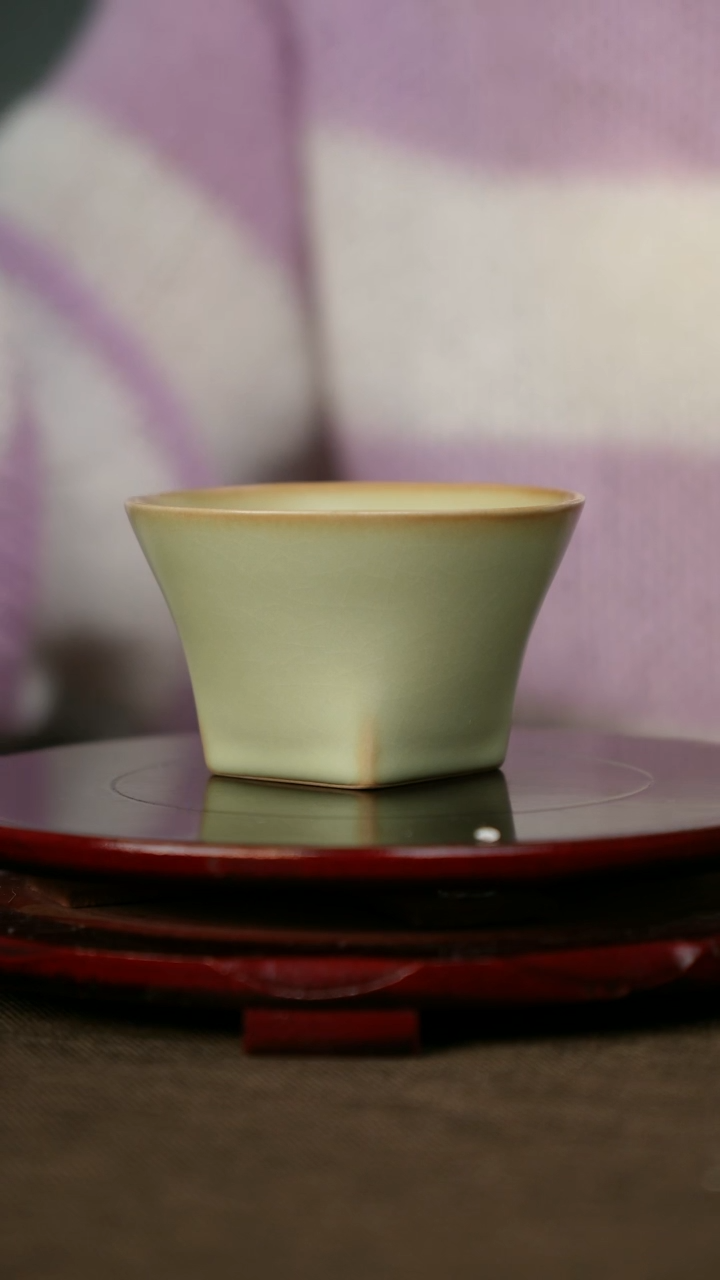 全品 粉青 天圆地方 带底款