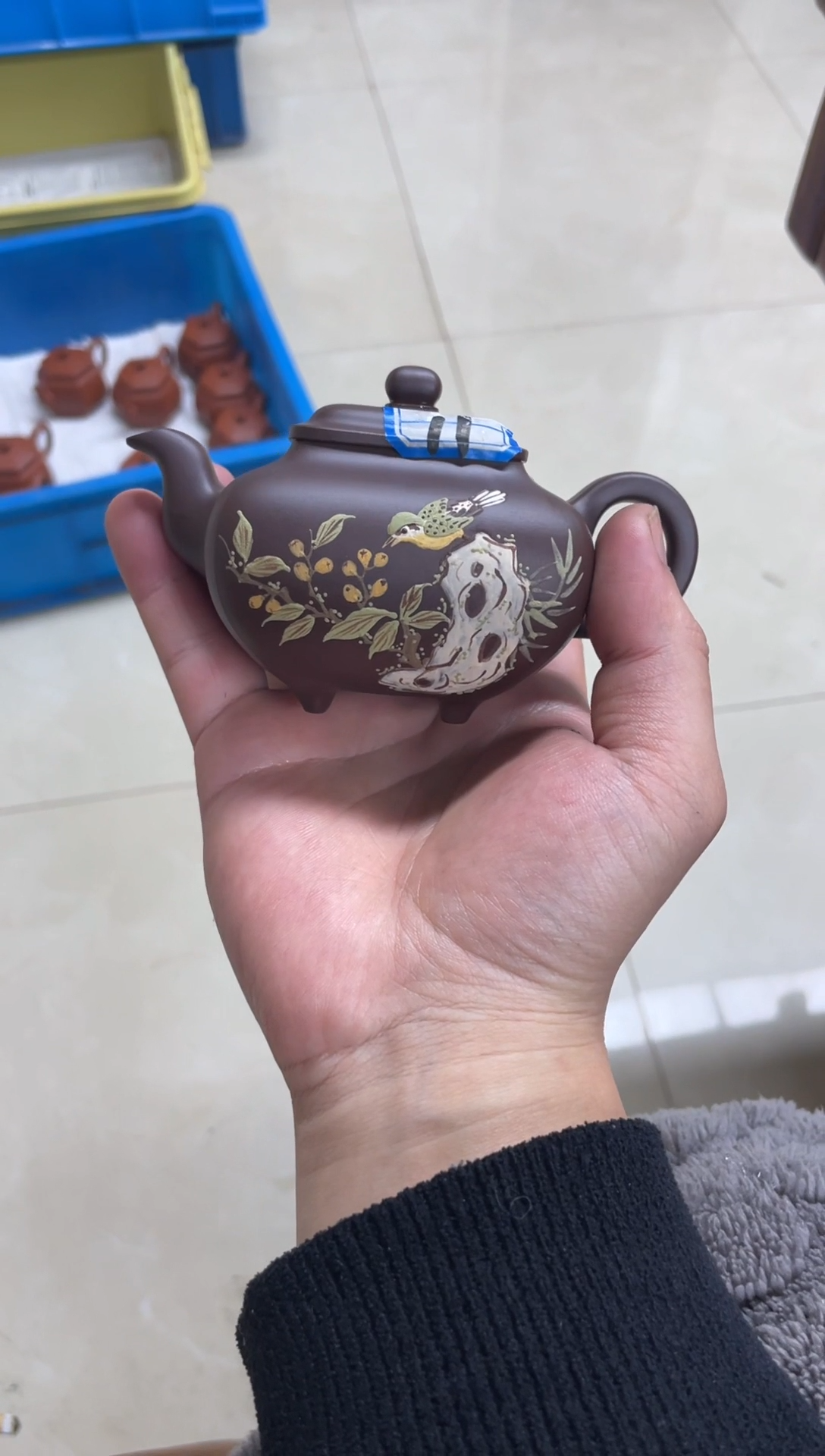 茶壶紫砂泥绘传炉