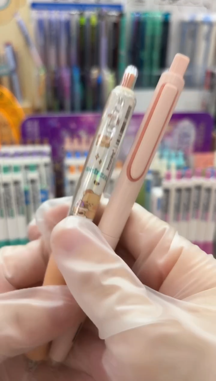 石头DS-0154按动中性笔0.5粉杆--1支+一木林yml-490a---1支