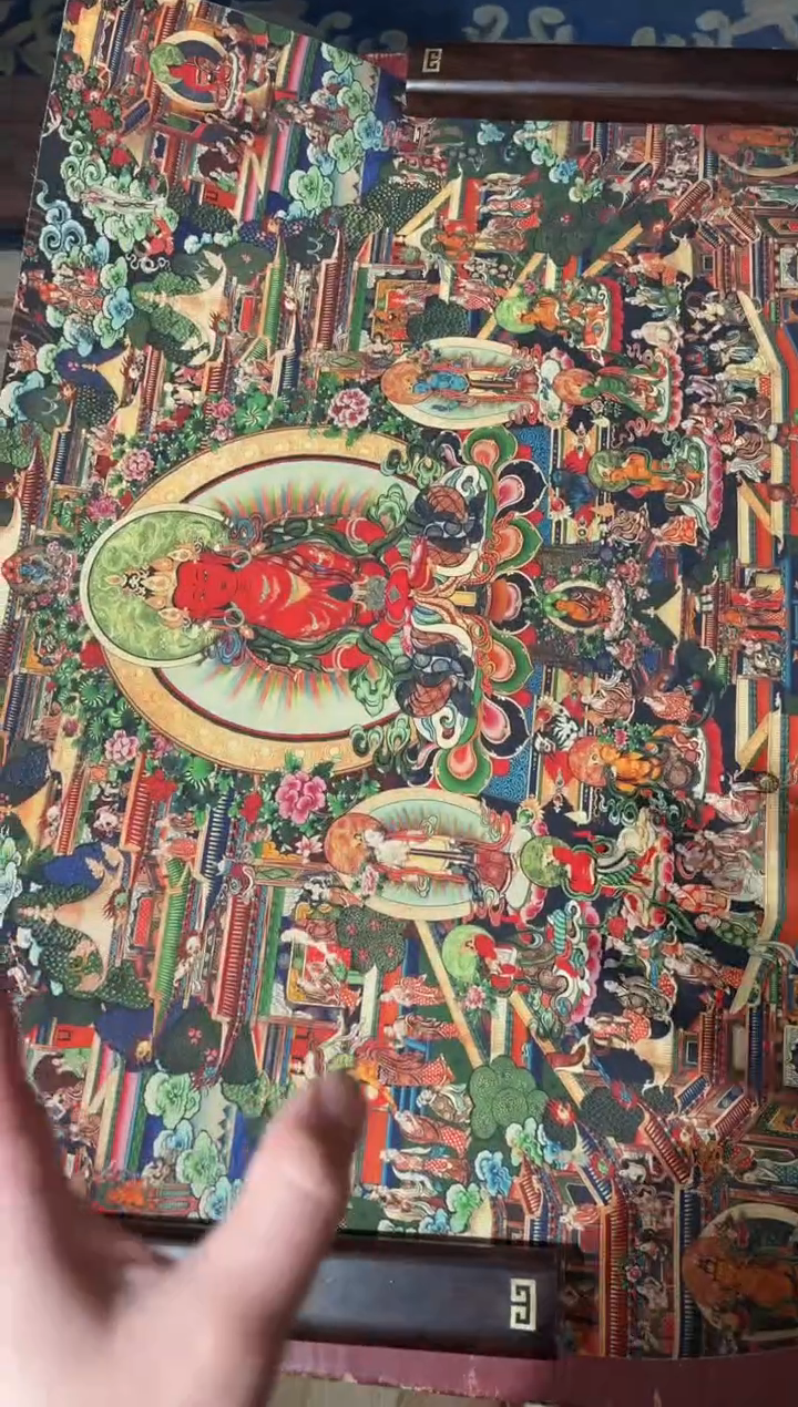 卷轴画龙妹的唐卡tk16