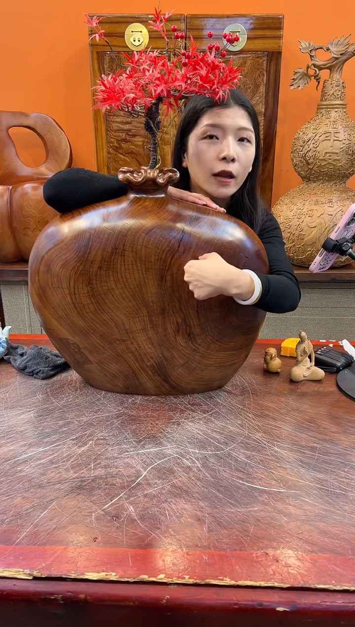 【闪购商品】稳定木实木创意花插