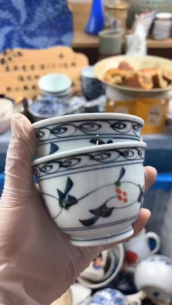 瓷片桃**酱英歌瓷器满19.9包邮