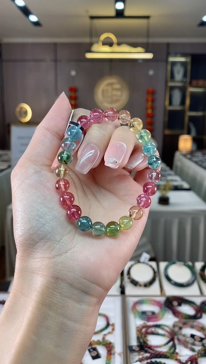 【闪购商品】碧玺单圈手串8mm+未镶嵌（多样性发一条）hon