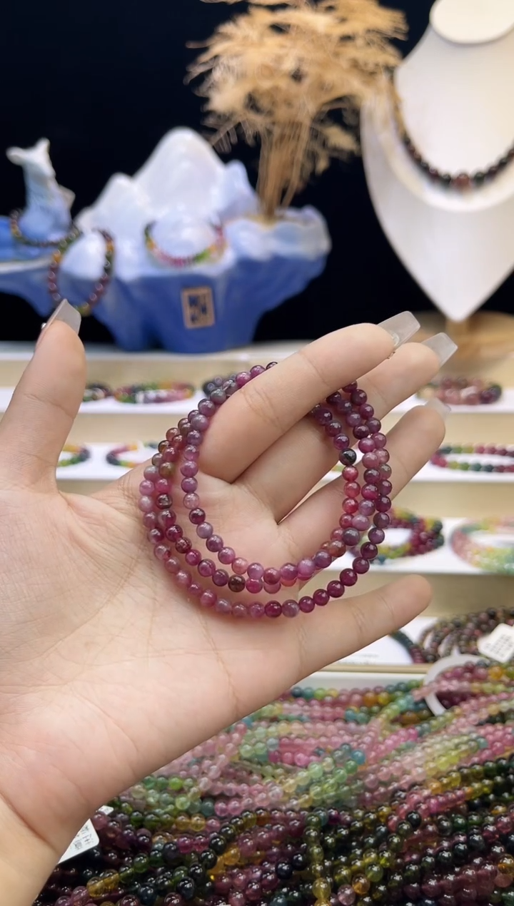 【闪购商品】碧玺/未镶嵌4mm+碧玺多圈多样性发货