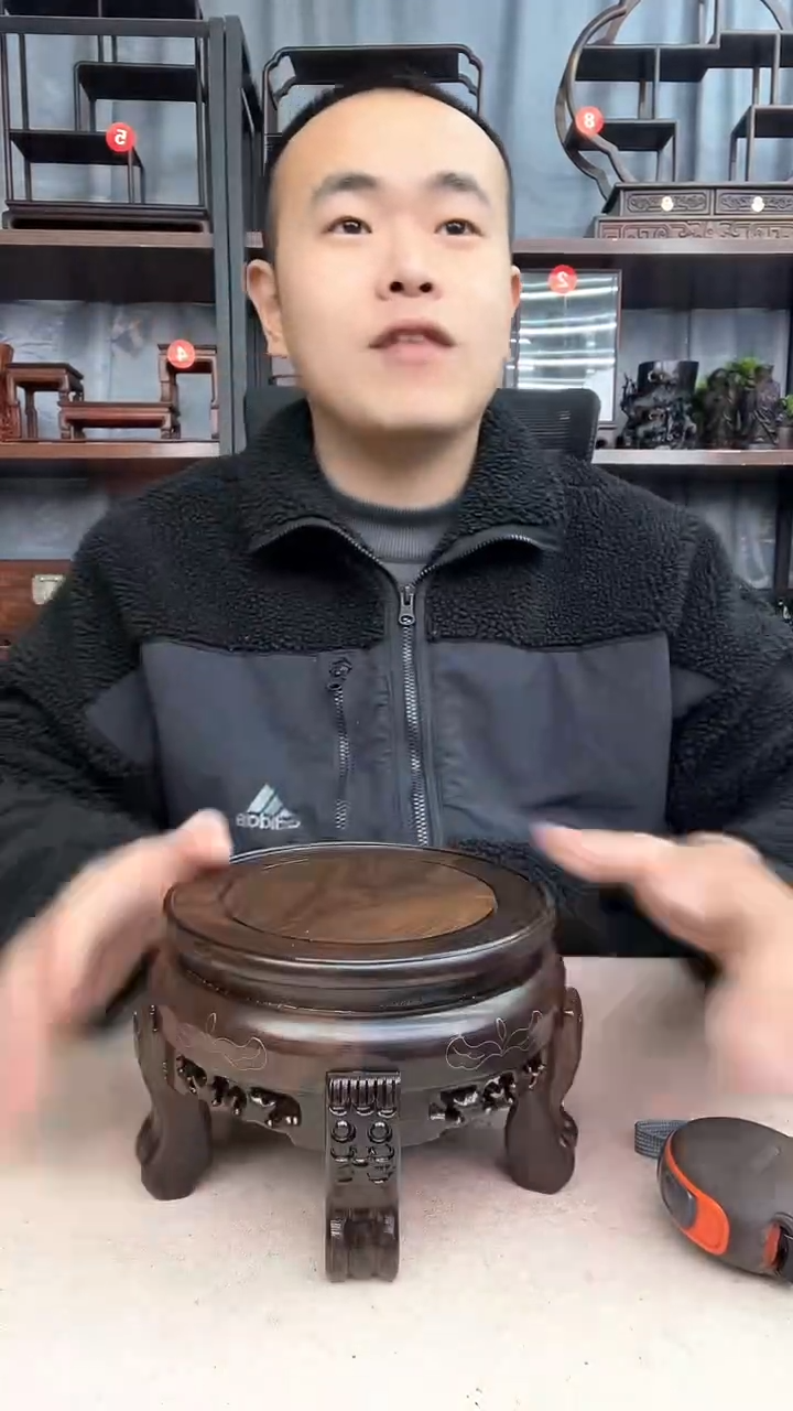 【闪购商品】乌木类端景台2267小李子红木工艺品