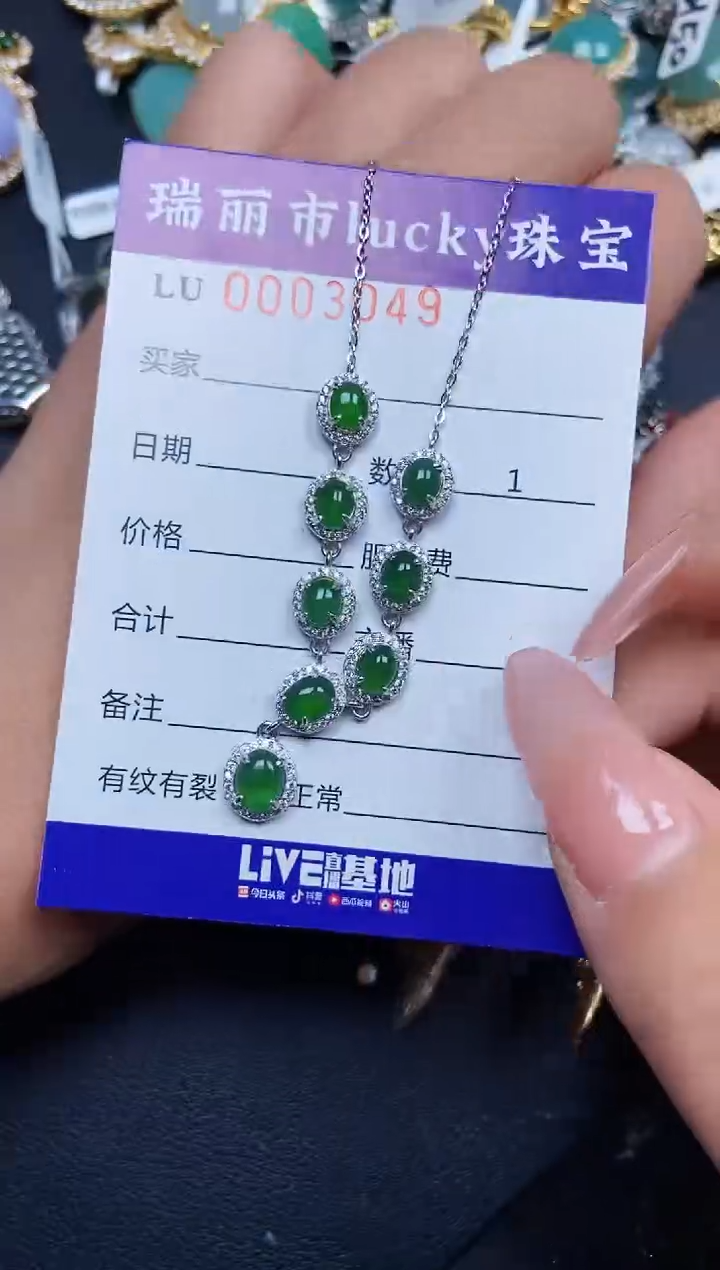 【闪购商品】翡翠颈饰银S925镶嵌3049