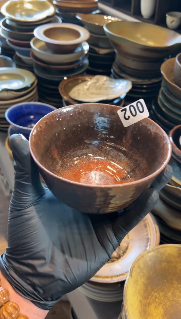 【闪购商品】瓷片002 粗陶碳火红小碗1个