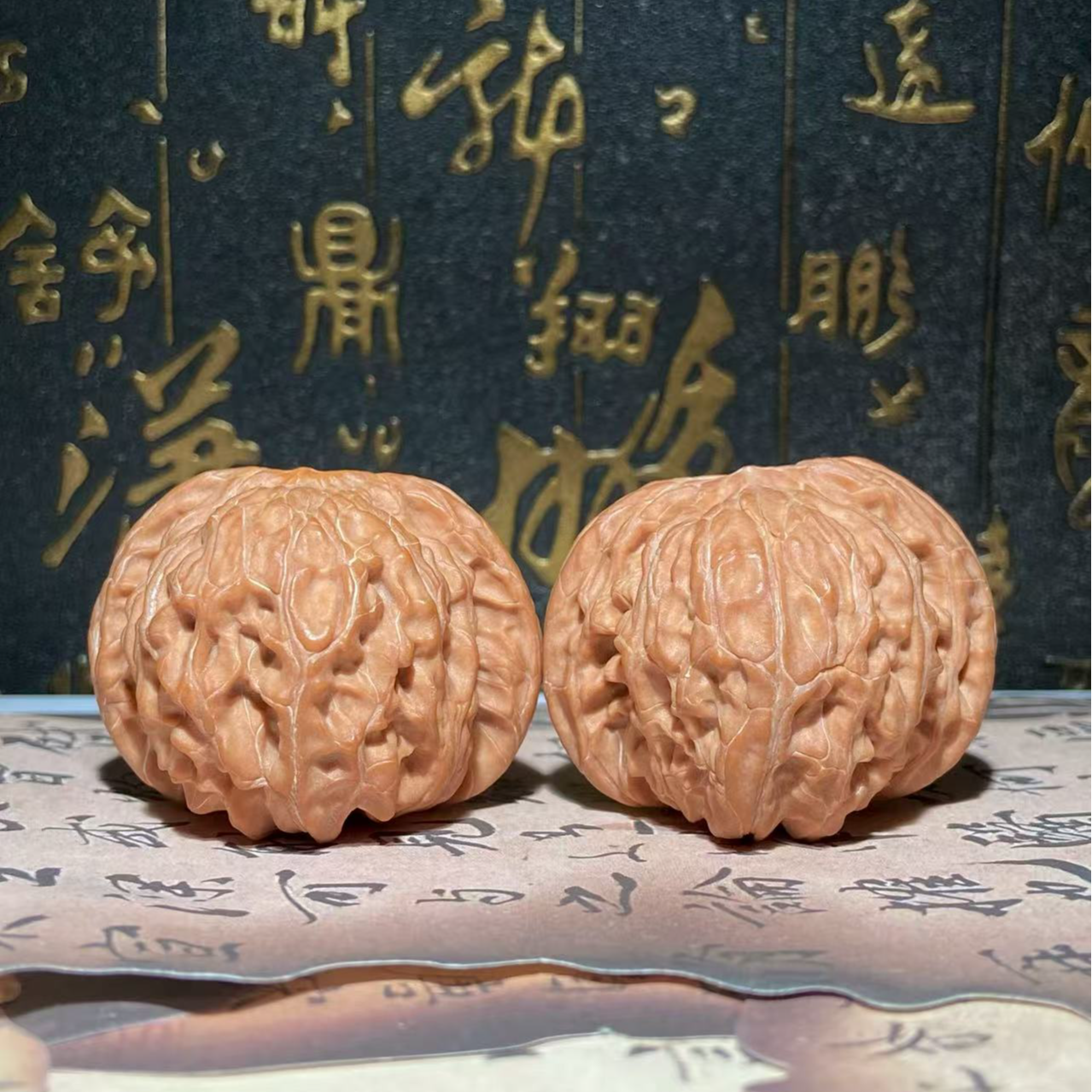 An42文玩核桃把件磨盘边42.5肚41高32