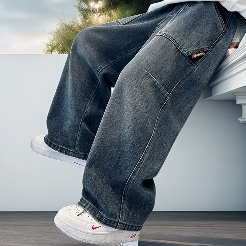 男童裤子儿童宽松牛仔裤2025痞帅长裤秋装中大童直筒春秋款裤子潮