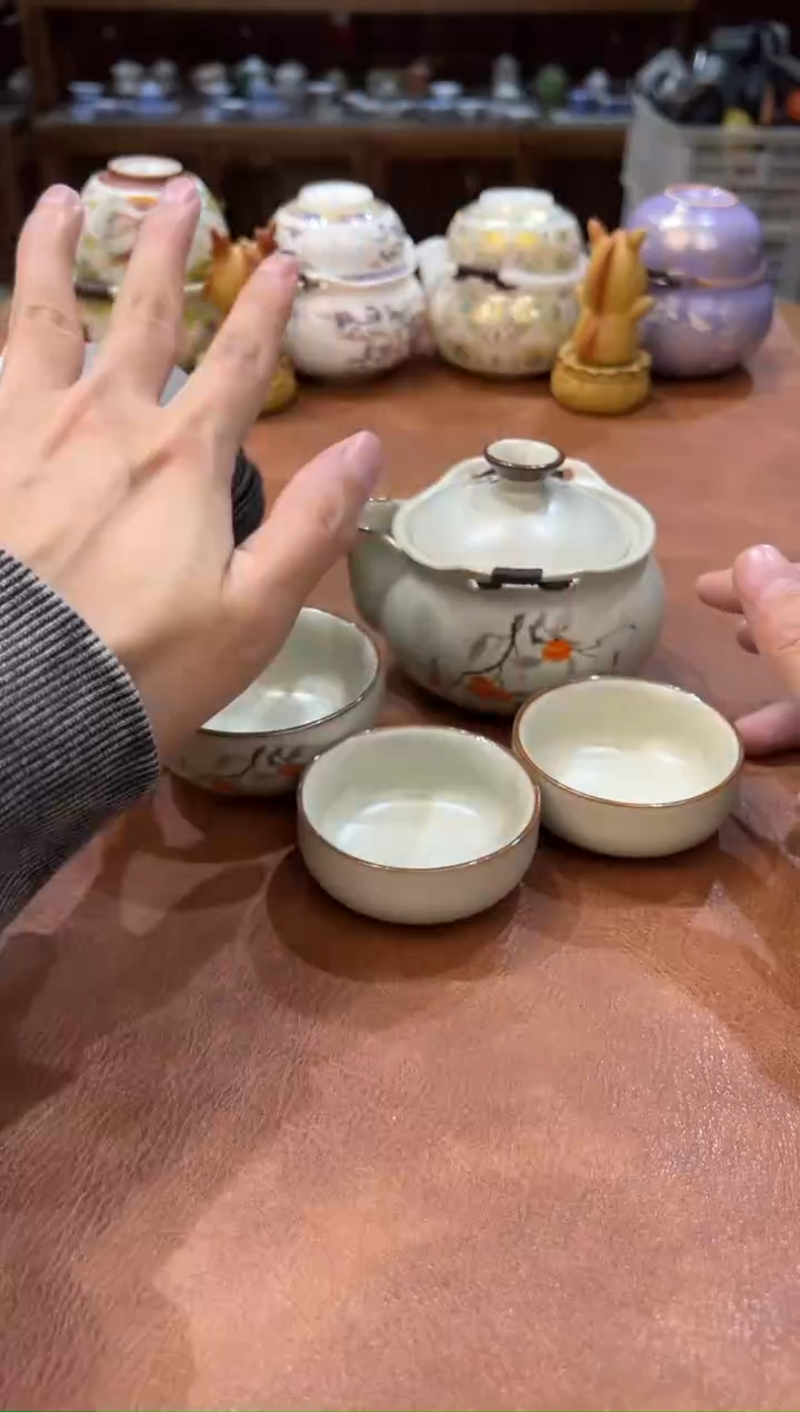 真的很便宜会开片的旅行茶具