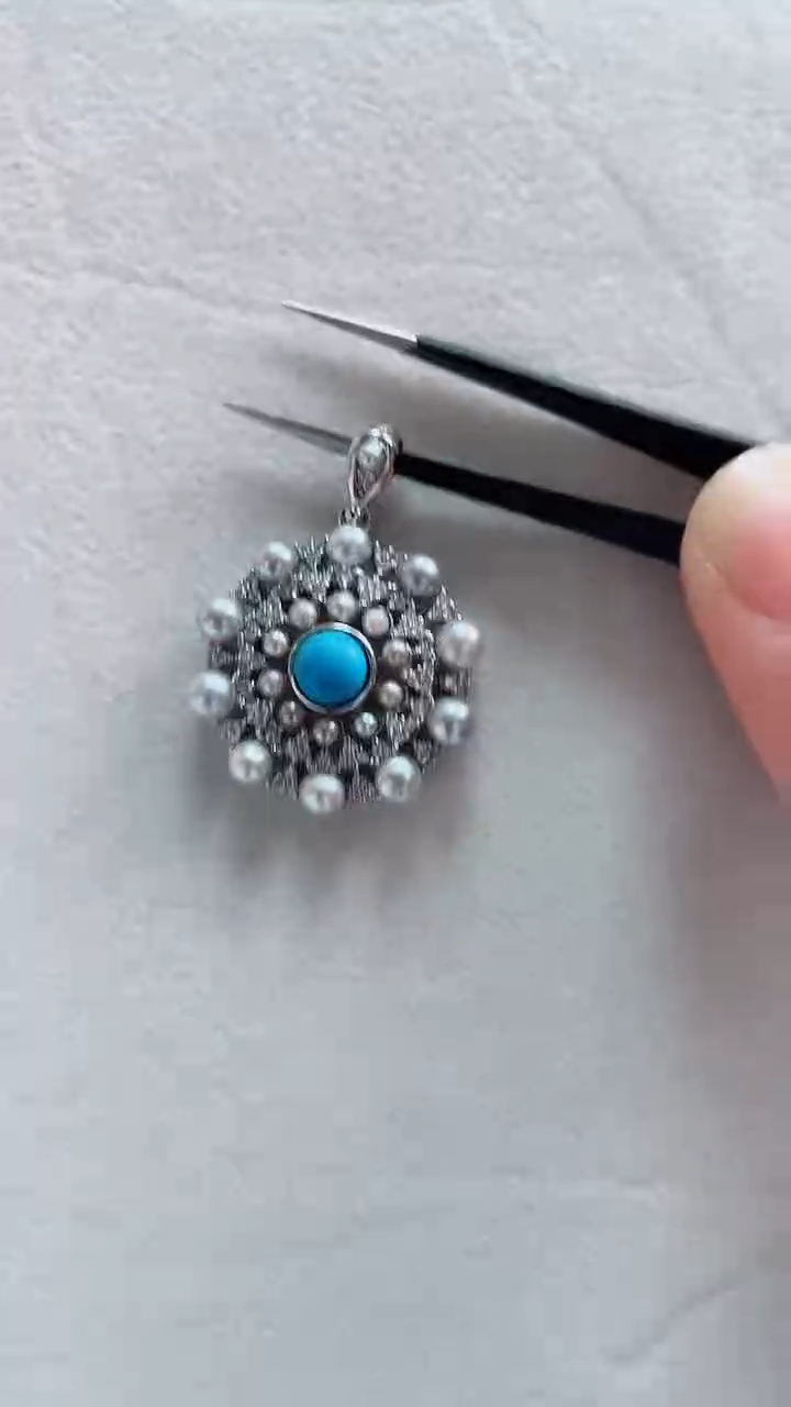 海水珍珠银S925镶嵌吊坠(赠链)真多麻设计款吊坠@@M04