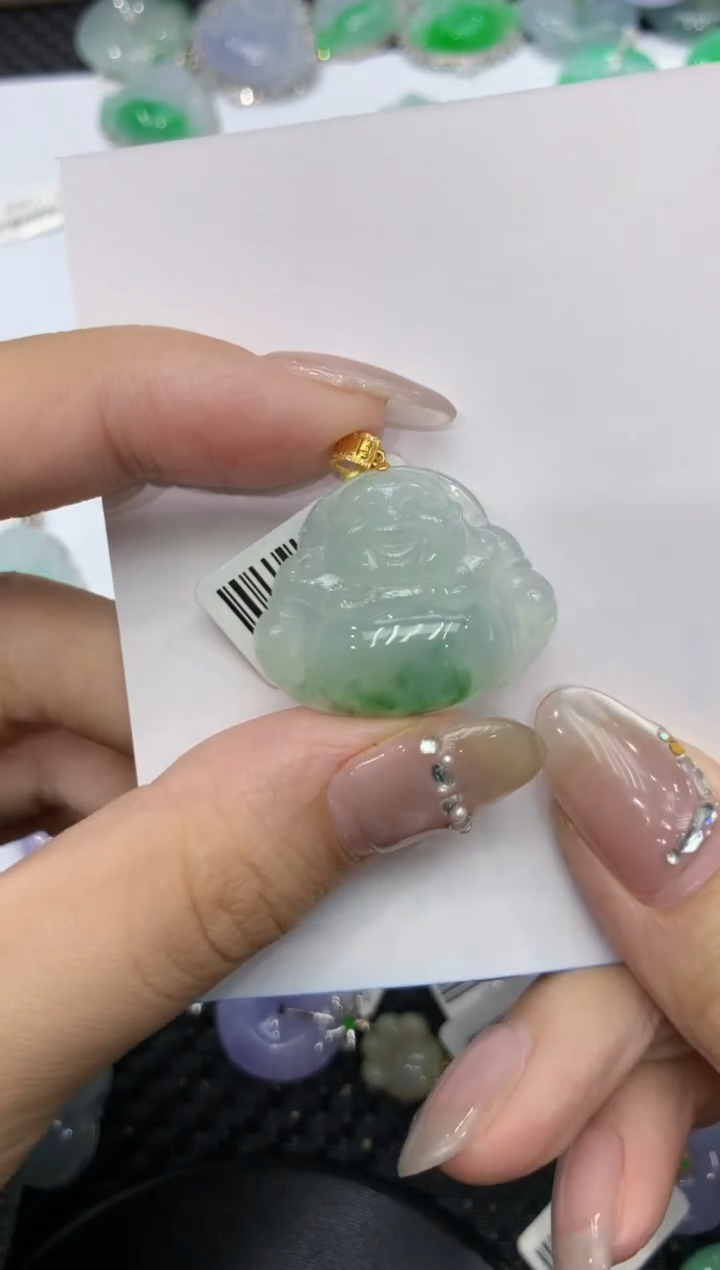 【闪购商品】翡翠颈饰18K金镶嵌222222222