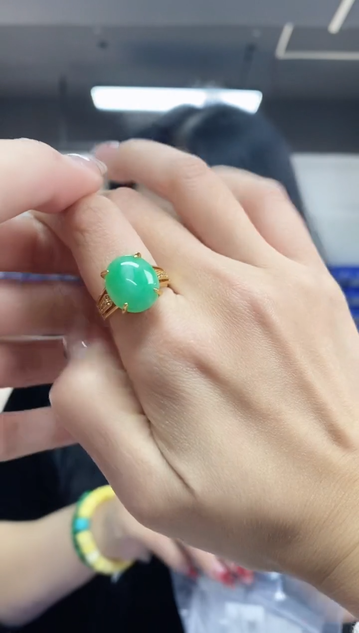 【闪购商品】翡翠戒指未镶嵌多样性发其一颜色微差