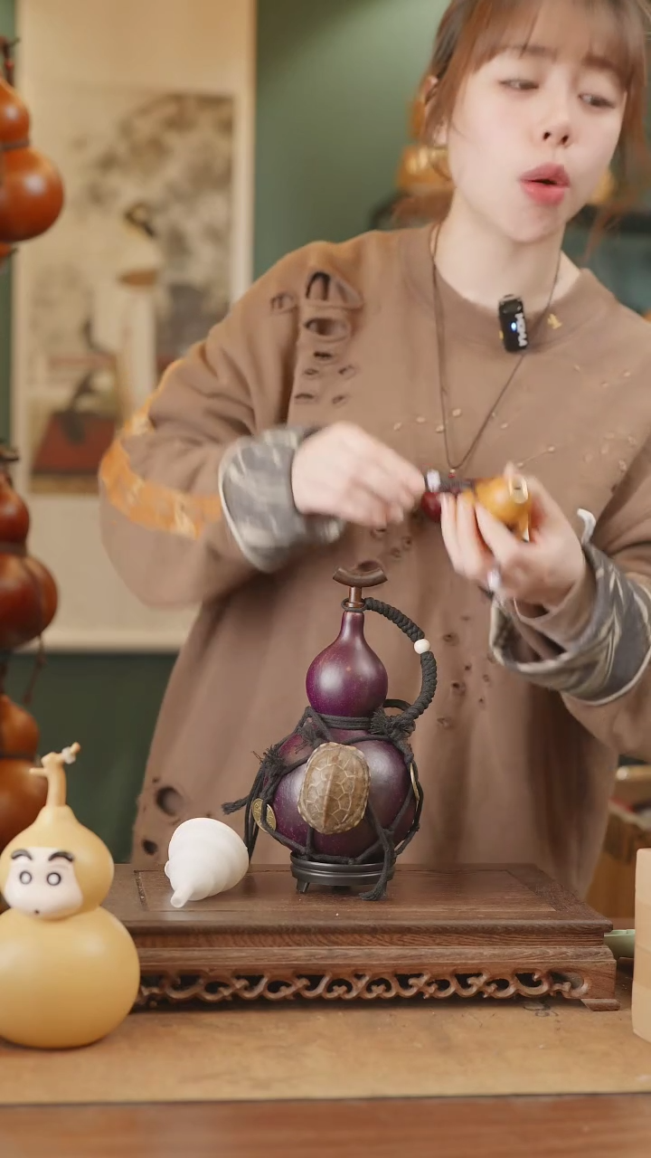 【闪购商品】58号精品天然大漆工艺防渗内胆酒葫芦~