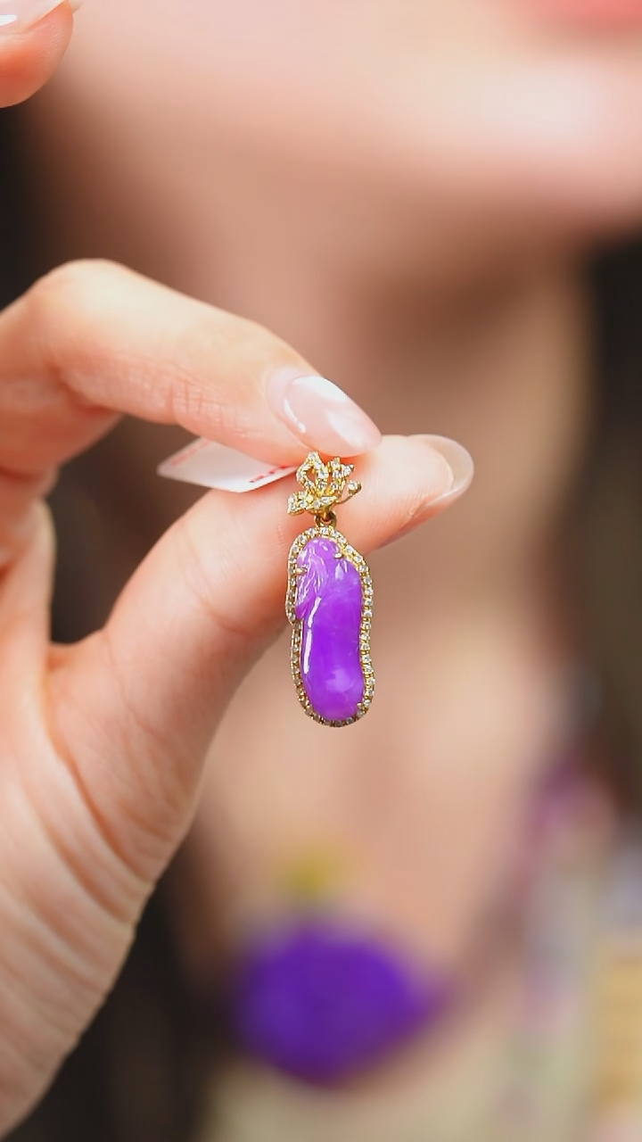 苏纪石（舒俱来）18K金镶嵌吊坠(不含链)222