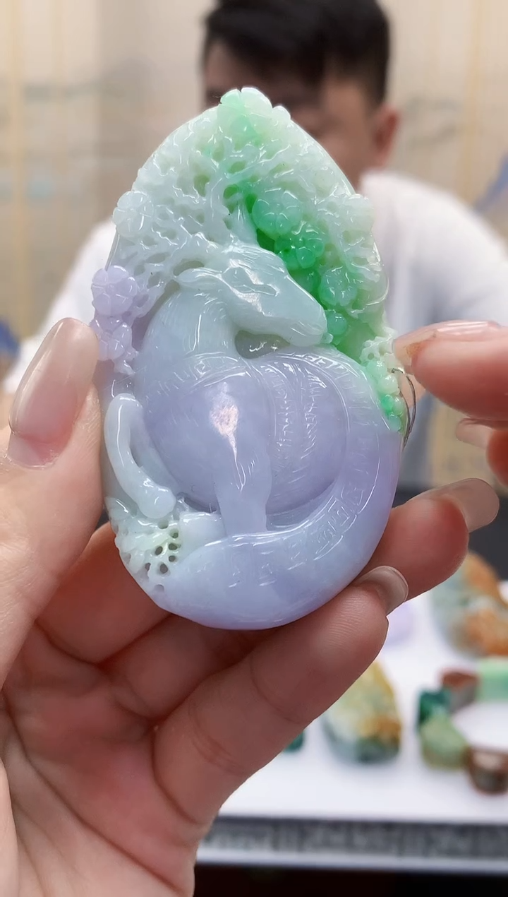 定制翡翠未镶嵌4925lr-毛货挂件47