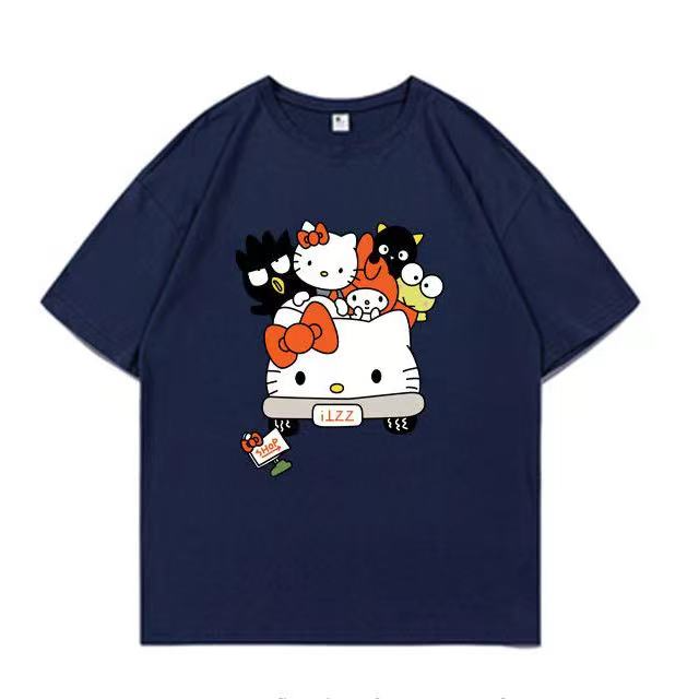 春季常规款短袖T恤青少年美式休闲薄款圆领上班夏季宽松印花半袖