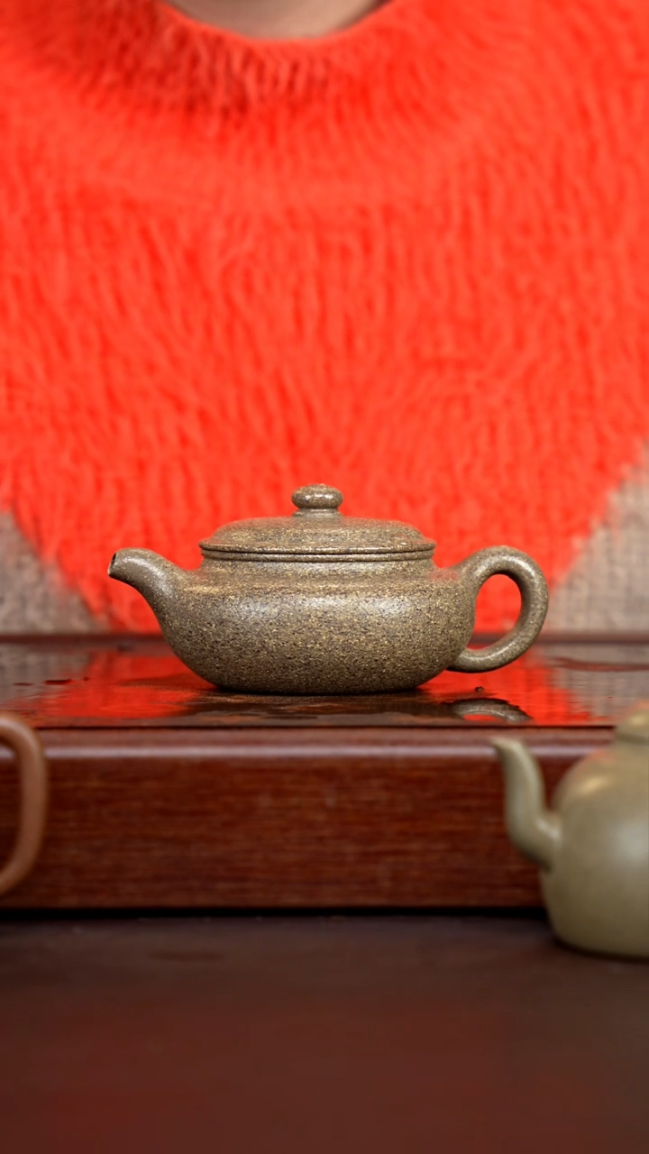 茶壶紫砂全砂青降坡扁腹