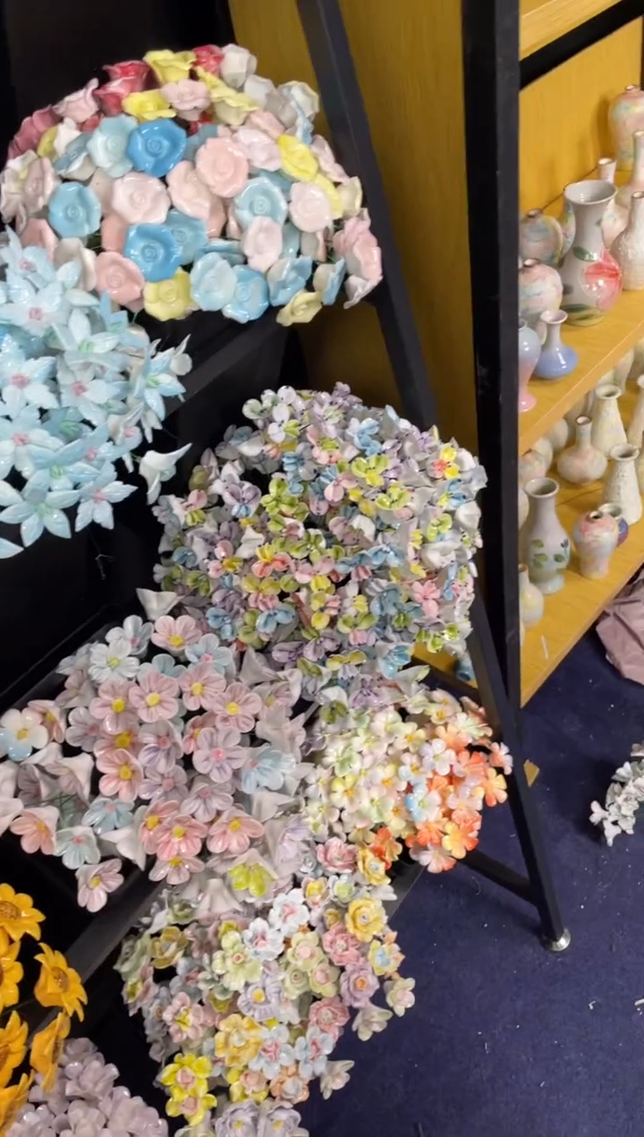 福利款式 微瑕陶瓷花花20朵  浅色系随机发货  发货不退