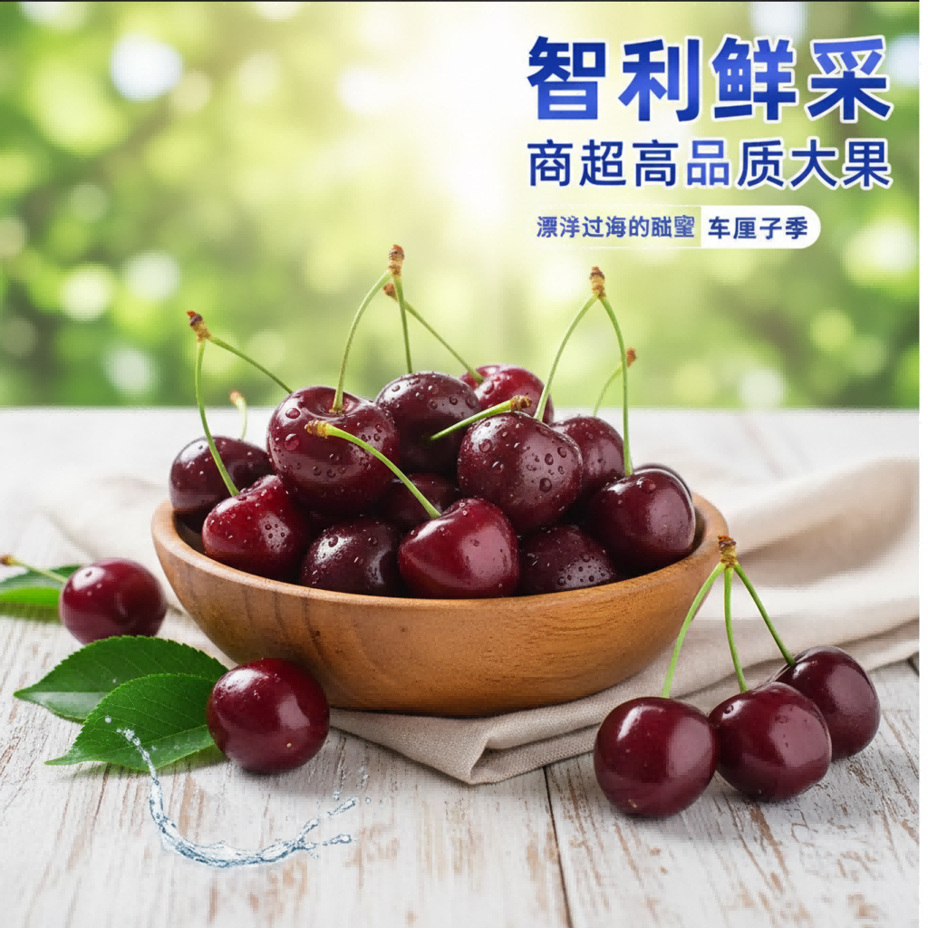 2JD五斤原箱 智利海运新鲜桑提娜车厘子包邮内附果径卡(WS)