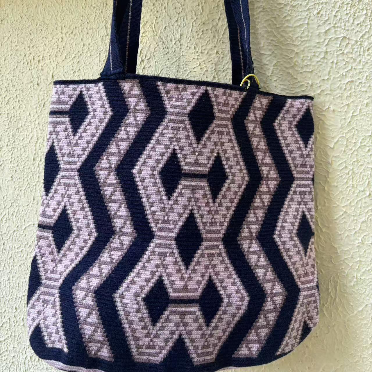 南美洲手工包 wayuu民族风小号斜跨 纯手工水桶包 百搭纯手工