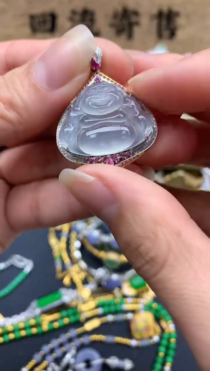 【闪购商品】翡翠颈饰18K金镶嵌635-中国好珍宝