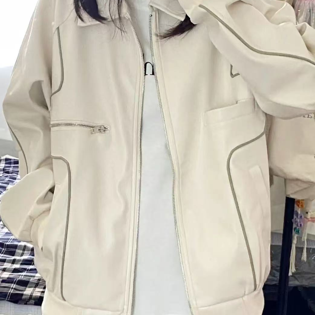 时间简约百搭韩系宽松女夹克