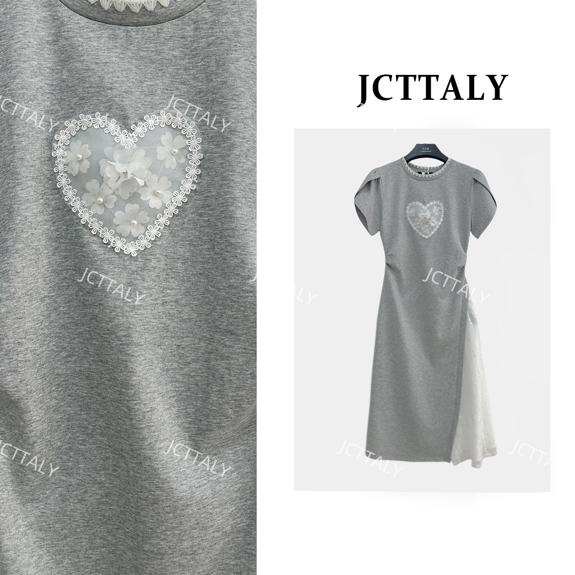 【宠粉价】女士时尚休闲蕾丝花朵显瘦轻奢设计师连衣裙NH-A170