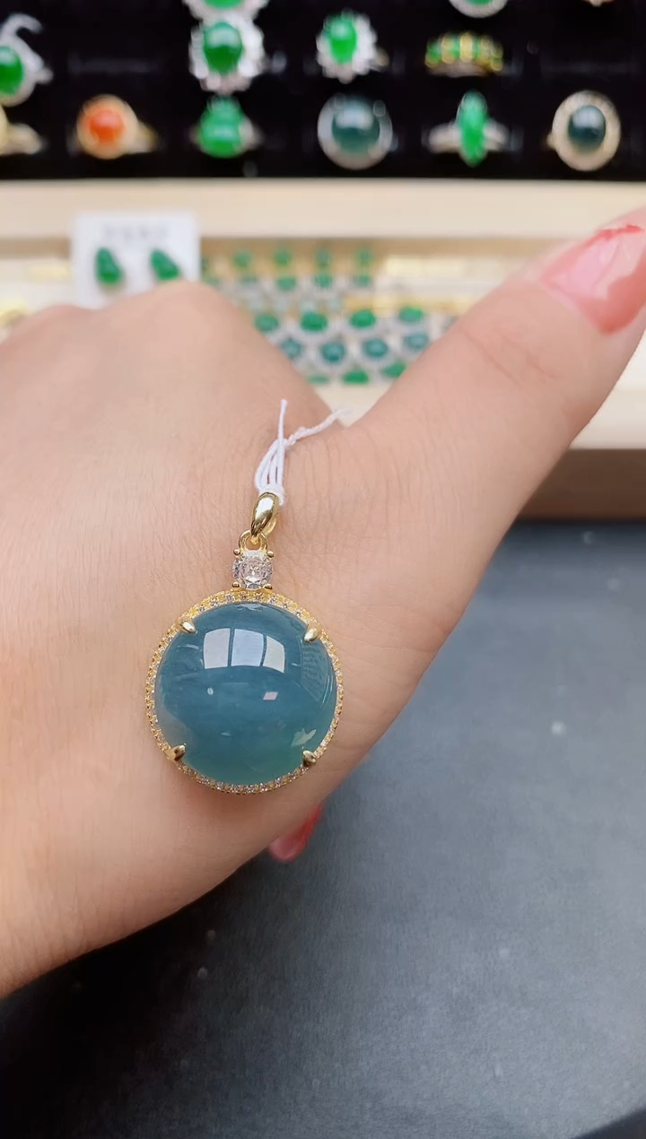 【闪购商品】翡翠吊坠(赠链)银S925镶嵌321321