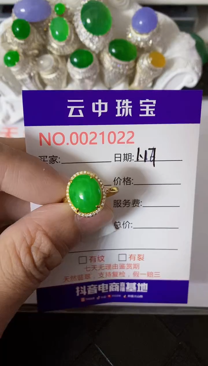 【闪购商品】翡翠戒指银S925镶嵌/1022