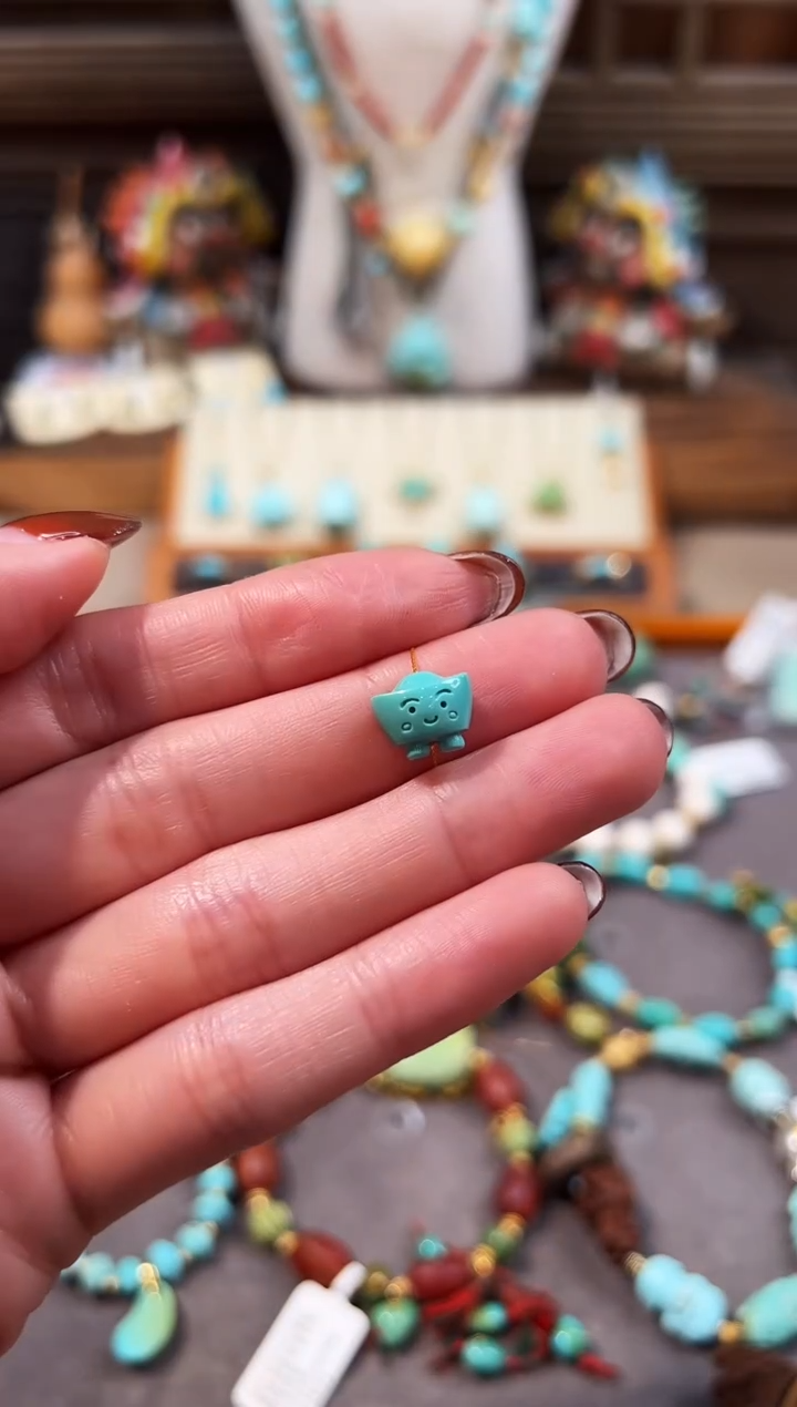 未镶嵌绿松石配饰元宝