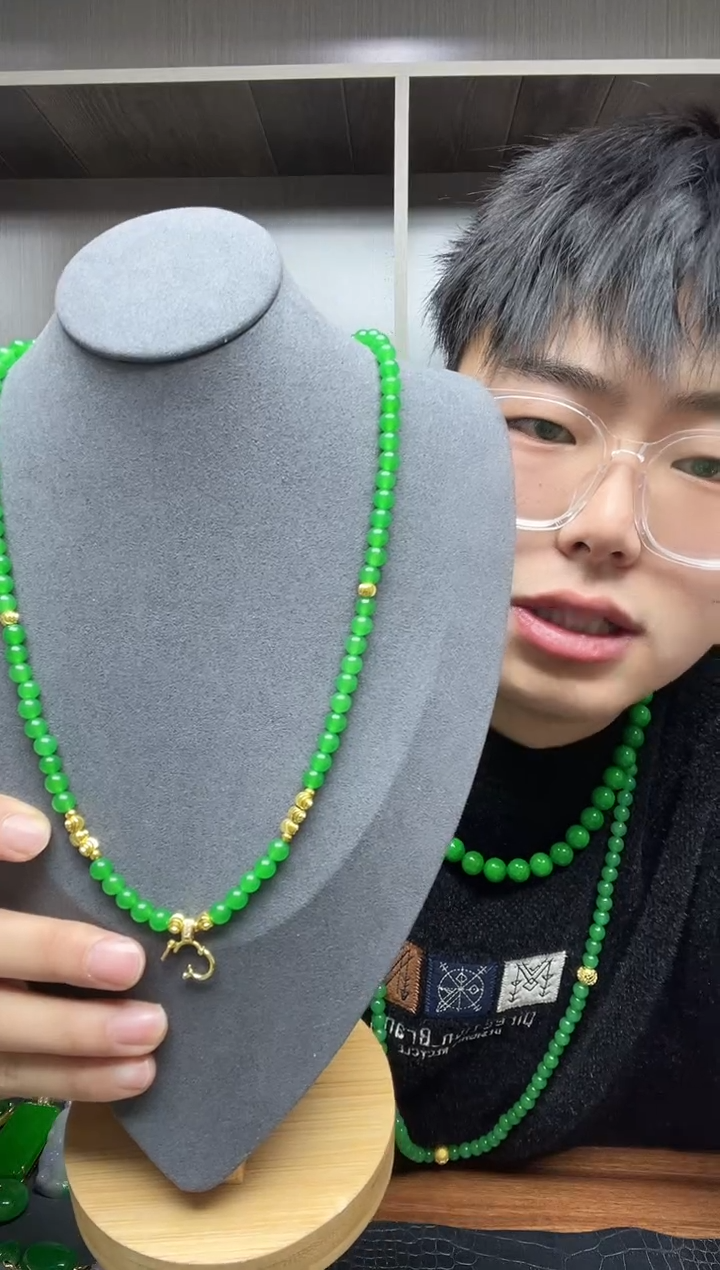 【闪购商品】翡翠项链14K金镶嵌项链