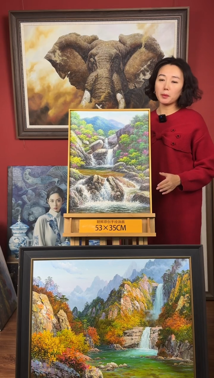 油画【20号】约53*35cm丨朝鲜原创纯手绘孤品油画丨顺丰包邮 
