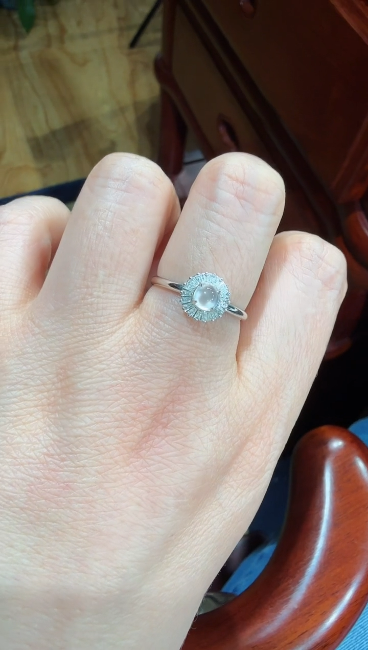 【闪购商品】翡翠戒指18K金镶嵌翡翠 戒指