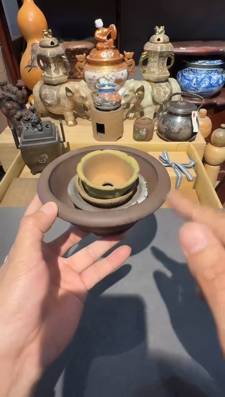 花盆陶瓷花盆四个一组