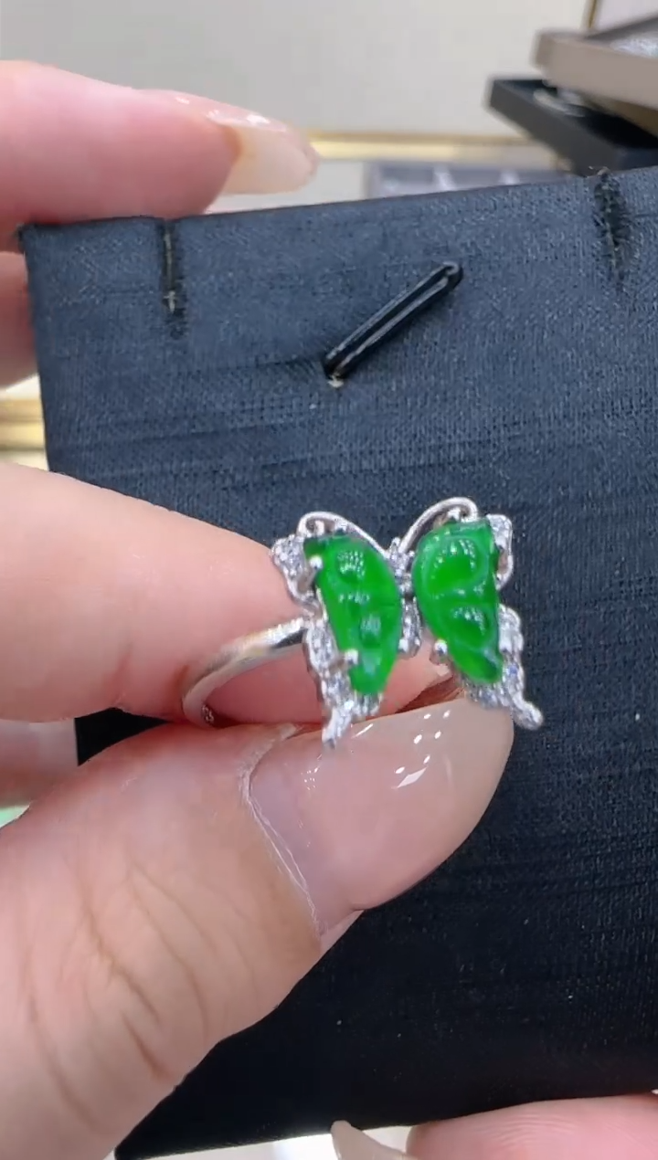 【闪购商品】翡翠戒指银S925镶嵌团购多样性发一件