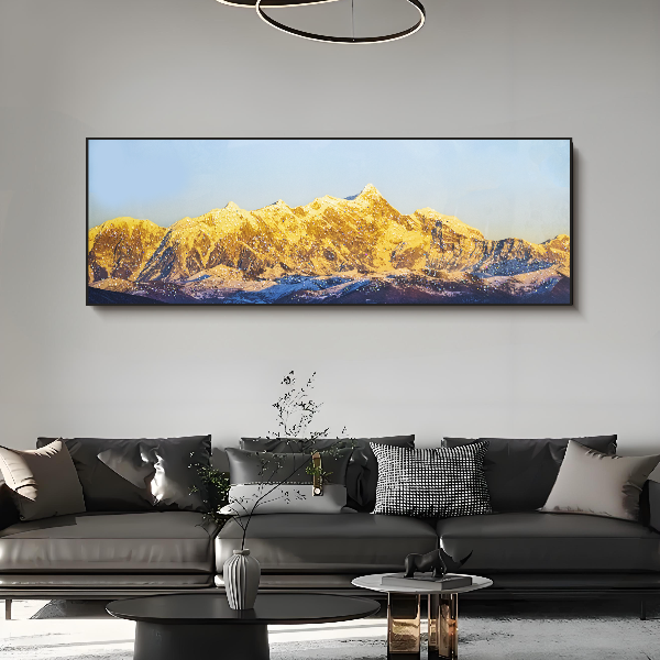 轻奢背靠金山装饰画画卧室床头客厅沙发背景高级感装饰画山70200