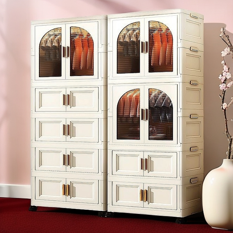 家用免安装可折叠塑料玩具柜子储物柜客厅置物柜家用宝宝小衣橱