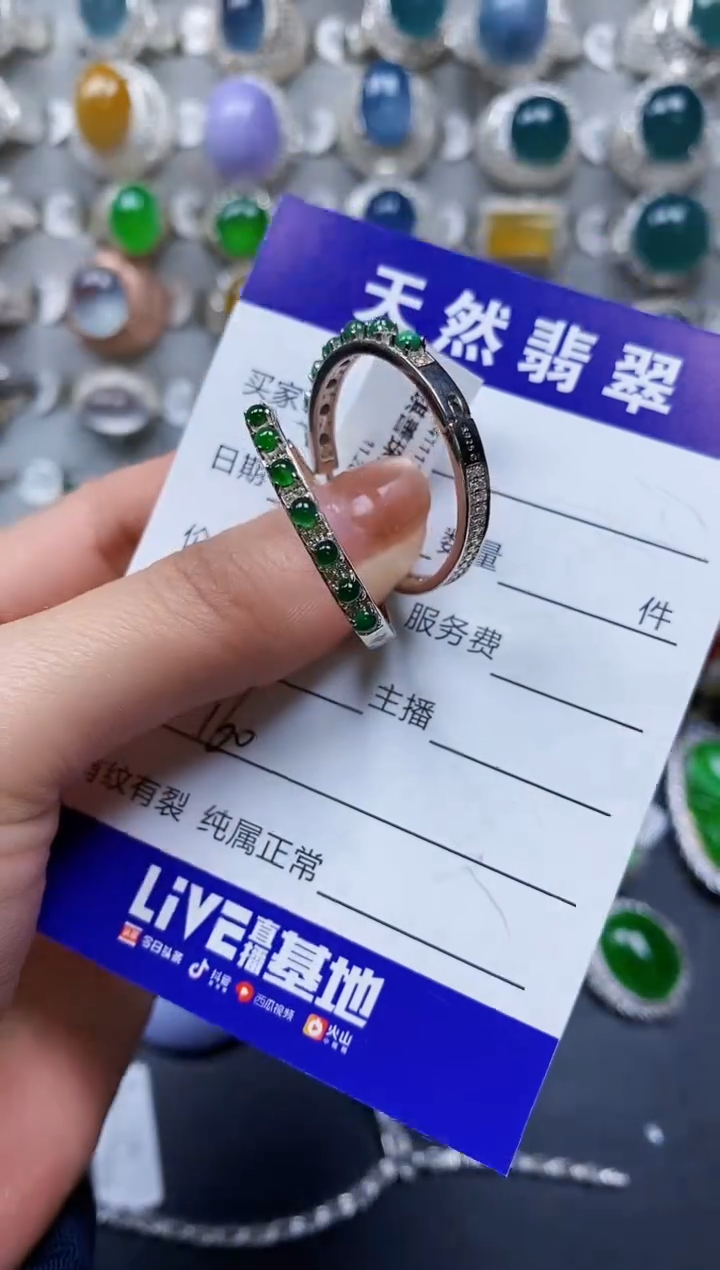 【闪购商品】翡翠耳饰银S925镶嵌0160