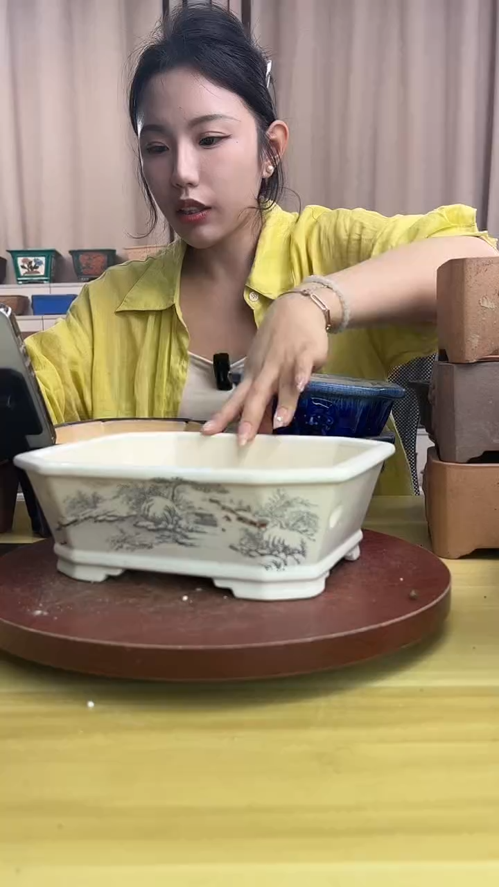 紫砂花盆浅草紫砂花盆微瑕