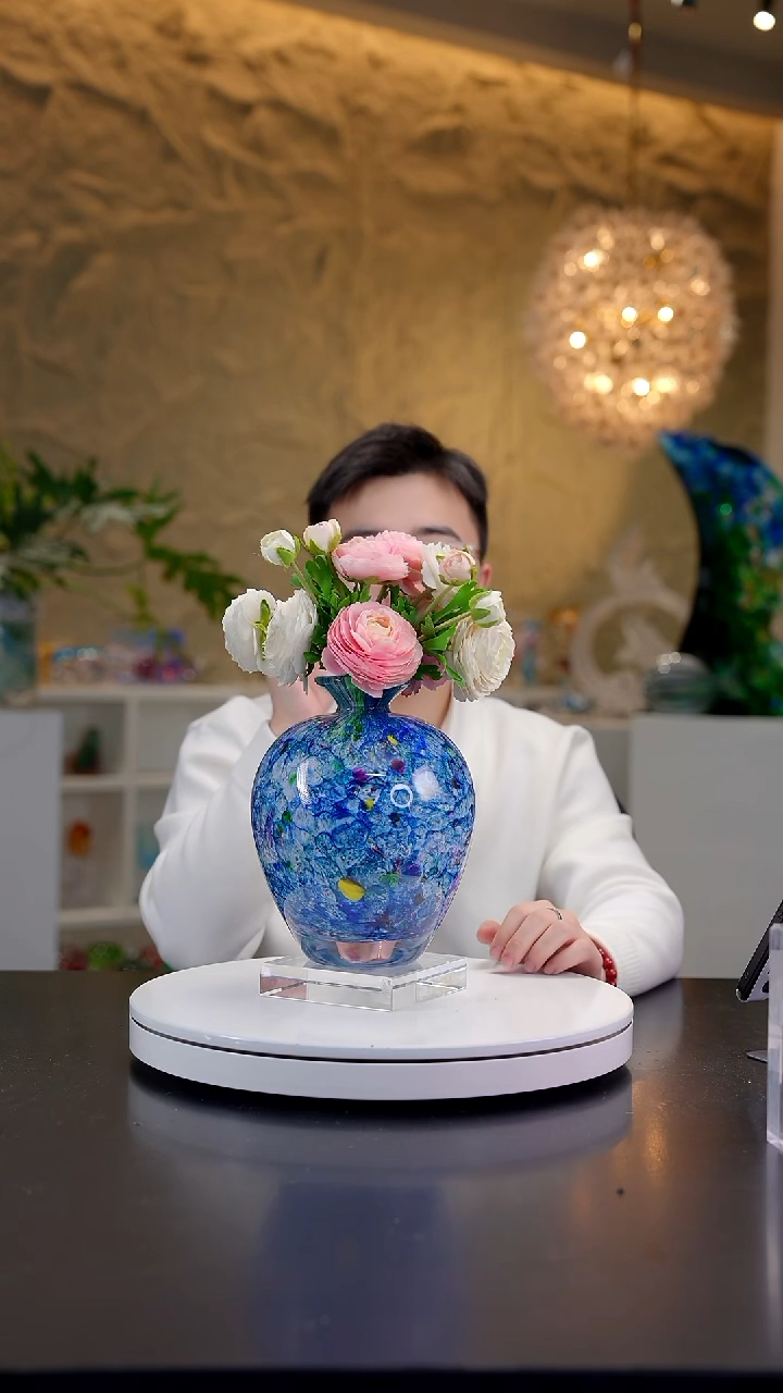 手工艺品琉璃莫奈花园设计款花器