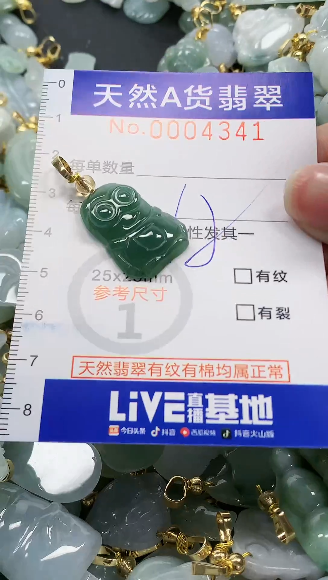 颈饰未镶嵌翡翠 纯天然a货翡翠
