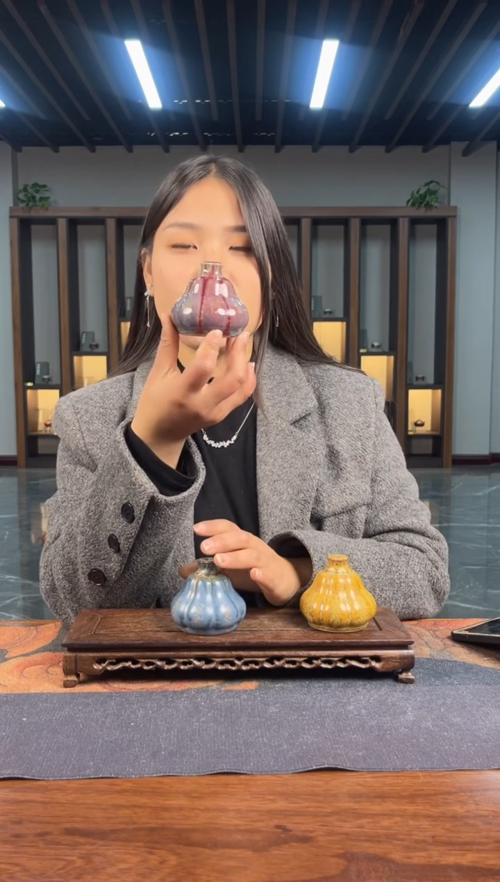 【闪购商品】瓷片钧尚源流光溢彩南瓜盖置